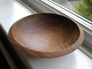 ACCENTS PERFECTO ARTESANÍA VERSÁTIL Tazón de masa de madera Hecho a mano para frutas o ensaladas Vintage Casa de campo rústica de alta calidad - Product Image 2