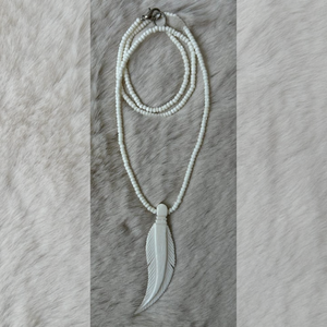 สร้อยคอกระดูกชนเผ่าโบนสปิริตทำด้วยมือเครื่องประดับกระดูกควายแกะสลักออกแบบได้ตามต้องการเหมาะสำหรับขายส่งและแฟชั่นร้านค้า - Product Image 2