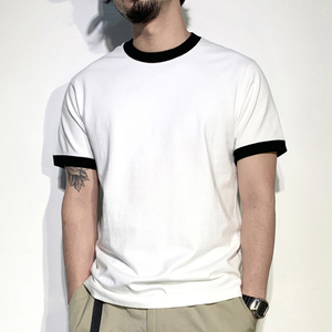Streetwear Men's <b>T</b> <b>shirts</b> Short Sleeve <b>Ringer</b> <b>T</b>-<b>Shirts</b> for Men 200gsm Cotton Jersey <b>Ringer</b> <b>T</b> <b>shirts</b> Custom Solid Color block - Product Image 3