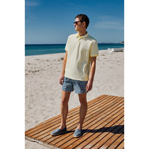 Polo homme GRIMELANGE LAPORTE en tissu texturé coupe ajustée - Product Image 5