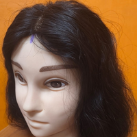 Perruque en cheveux humains indiens à base de soie, 100% cheveux vierges, aspect cuir chevelu naturel, double trame machine, entièrement nouée à la main, sans colle, confortable