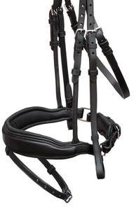 Brida de cuero negro de calidad superior al por mayor con brida de tachuela de relleno suave para montar a caballo a precio competitivo - Product Image 3