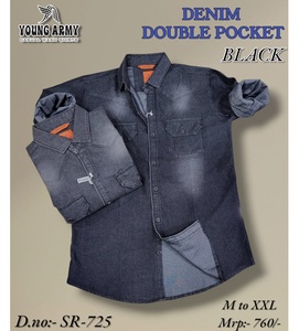 Camisa vaquera elegante camisa de manga larga de hombre de negocios para uso diario en la oficina fiestas o cualquier reunión u ocasión de la India - Product Image 2