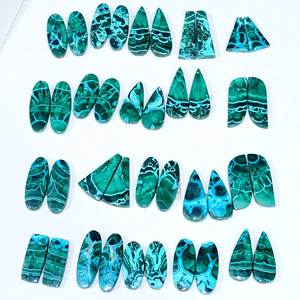 Lote a granel de cabujón de cuarzo y malaquita de crisocola Natural de alta calidad, piedras preciosas sueltas para la fabricación de joyas - Product Image 5