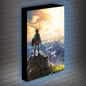 Cuadro en Lienzo Iluminado de The Legend of Zelda: Into the Wilds con Marco Negro - Product Image 4