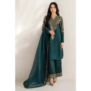 Jazmin - Ropa Formal de Lujo con Bordado de Satén UR-7056-TC-1433, Ropa Formal de Seda Cruda - Product Image 1