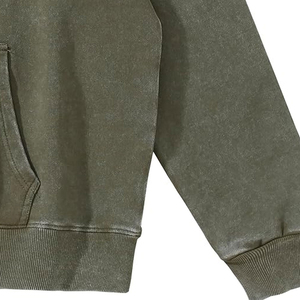 Sudadera con Capucha Lavada al Ácido Personalizada para Hombre, Ropa Urbana Estampada con Capucha, 100% Algodón, Forro Polar Impermeable para Invierno - Precio Económico - Product Image 4