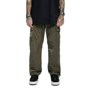 Pantalones Utilitarios Verde Oliva, Estilo Urbano, Tela Resistente, Puños Ajustables en los Tobillos, Bolsillos con Cremallera Ocultos, Corte Moderno, Comodidad Diaria - Product Image 2