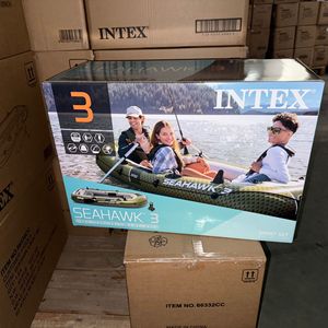 <span class=keywords><strong>Bateau</strong></span> pneumatique INTEX 66333 <span class=keywords><strong>SEAHAWK</strong></span> 3 personnes en PVC 295cmX137cmX43cm 15.5KG pour les loisirs et les sports de plein air - Product Image 2