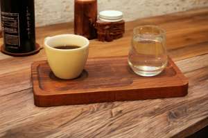 Bandeja otomana de madera de nogal moderna con asas Bandeja de servicio para decoración de sala de estar Idea de regalo para el hogar - Product Image 2