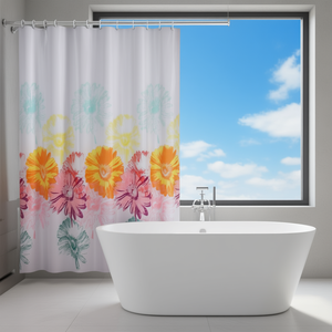 Cortina de Ducha de Tela FRENESIA Multicolor TTE 1303 3183 (180x200cm) para Gedy, Diseño Multicolor Elegante - Product Image 3