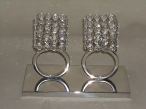 Candelabro Decorativo para el Hogar, Hotel, Bodas y Fiestas, Estilo Real, Decoración de Mesa, Acabado Antiguo, Portavelas Votivo con Cuentas de Cristal - Product Image 3