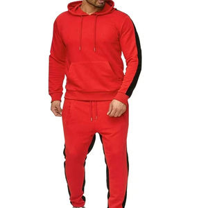 Nueva Llegada, Ropa Deportiva Personalizada para Entrenamiento, Ropa Deportiva para Correr, Manga Larga, Corte Ajustado, Trajes Deportivos Rojos para Hombre en Venta - Product Image 1