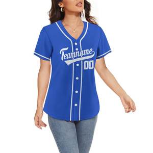 Custom <b>Cheap</b> Baseball Jerseys Uniforms Men's High Quality Breathable 100% Polyester V-neck <b>Shirts</b> Sale - Product Image 3