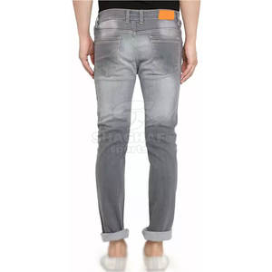 Pantalones Vaqueros para Hombre OEM, Corte Ajustado, Elásticos, Logotipo Personalizado Disponible, Venta al Por Mayor, Pantalones Lavados para Hombre - Product Image 2