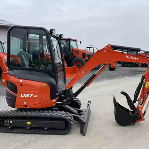 Mini-excavatrice sur chenilles Kubota U27-4 d'occasion à prix abordable pour la construction agricole et l'aménagement paysager - Product Image 2