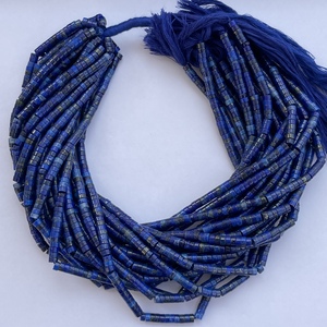 4mm naturel bleu Lapis Lazuli pierre lisse Heishi perles brins chaîne pierre précieuse en vrac en gros Semi précieux pour la fabrication de bijoux - Product Image 3