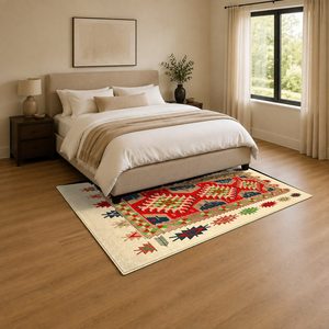 <b>RUGS</b> DEPOT LXDP-0439 Wholesale Red Burgundy Bohemian <b>Tribal</b> Digital Printed Machine Washable Chenille Area <b>Rug</b> Non Slip - Product Image 3