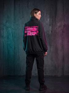 เสื้อแจ็คเก็ตกันลมสีดำชมพูร้อนแรง, เสื้อแจ็คเก็ตไนลอนขนาดใหญ่แบบสั่งทำพิเศษ (OEM), ผู้ผลิตเสื้อผ้าสตรีทแวร์สำหรับทุกเพศ - Product Image 2