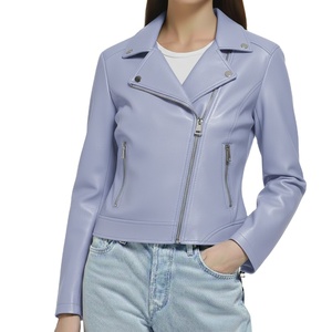 Chaqueta con Cremallera para Mujer, Chaqueta de Cuero Genuino, Hecha a Medida, de Primera Calidad, Lujo, Alta Calidad, Cuero Ecológico - Product Image 1