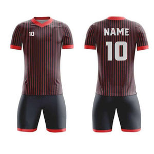Maillot de football pour hommes de qualité supérieure, respirant, avec design personnalisé par sublimation, uniforme à manches courtes avec nom personnalisé pour l'équipe - Product Image 3