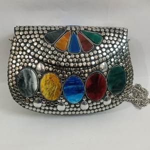 กระเป๋าคลัทช์โมเสคสุดหรูออกแบบทำมือกระเป๋าเงินสำหรับตอนเย็นทำด้วยมือ - Product Image 2