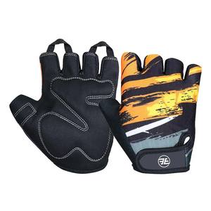 Gants de sport unisexes ELIXE SPORTS, demi-doigts, respirants, antidérapants, avec support de poignet, fermeture à boucle et crochet, légers, en polyester - Product Image 2