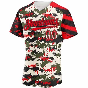 Unisex Baseball Jersey Custom Team Uniform 100% Polyester Breathable Moisture-Wicking Fabric Button-Down <b>Collar</b> Short Sleeves - Product Image 2