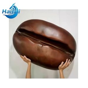 Statue géante de grain de café romantique, art en FRP poli pour l'entrée du café, point <span class=keywords><strong>photo</strong></span> - Product Image 2