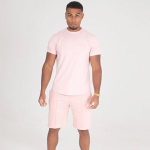 T-shirt court ensemble menthe vente en gros été nouveaux hommes décontracté shorts ensembles 2025 à manches courtes t-shirt Shorts solide survêtement ensemble - Product Image 1