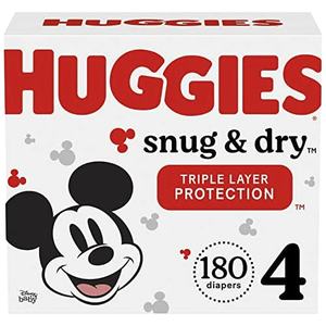 Couches pour bébé Huggies Snug & Dry, taille 4, 180 ct, approvisionnement d'un mois - Product Image 2