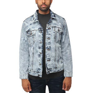 Veste en jean classique pour hommes en gros sur mesure vêtements décontractés boutonnés manteau durable derniers vêtements de mode de haute qualité - Product Image 4