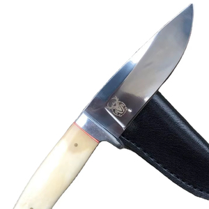 Mejor estilo Loveless cuchillo para acampar al aire libre personalizable OEM Funda de cuero cuchillo de combate de acero de Damasco para caza Bushcraft hueso - Product Image 4