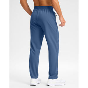 Vente en gros de pantalons 100% coton pour hommes avec logo personnalisé décontracté Streetwear tricoté uni sport respirant pantalons pour hommes d'été avec poches - Product Image 4