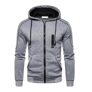Sudaderas con capucha recortadas personalizadas para hombre, Boxy Fit, ropa de calle de invierno en relieve de gran tamaño, diseño de cremallera esencial, tela 3D - Product Image 1