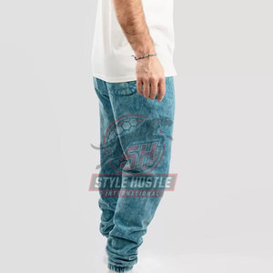 Pakistan Made Cheap Price Solid Color Acid Wash <b>Trouser</b> High Quality Comfortable Men Casual <b>Trouser</b> - Product Image 2