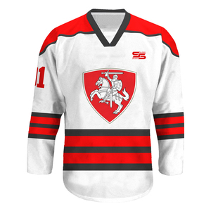 ชุดฮ็อกกี้น้ำแข็งสากลปักโลโก้ด้วยผ้าทวิลดีไซน์ใหม่ล่าสุดออกแบบได้ตามต้องการ - Product Image 5