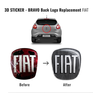 Fiat Bravo 3D adesivo di ricambio Logo di lusso con Design animale per auto posteriore lucido emblemi interni - Product Image 3
