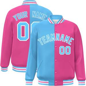 OEM personalizado Unisex High Street Varsity chaqueta de talla grande de cuello alto parches bordados piel de vaca Letterman chaqueta de béisbol de invierno - Product Image 6