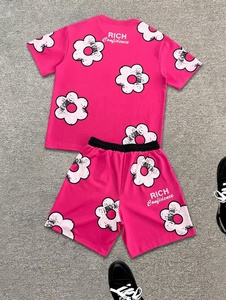 Ensemble homme personnalisé avec logo, t-shirt à manches courtes et short 100% coton, vêtements homme, ensemble court 2 pièces - Product Image 2