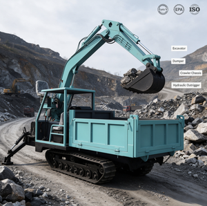 Excavadora Autocargable Hidráulica Todoterreno de 5 Toneladas de Calidad Profesional para Trabajos de Excavación en Granjas - Product Image 4