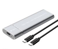 Casing Eksternal Portabel Tipe C M.2 Metal untuk SSD NVME NGFF M2