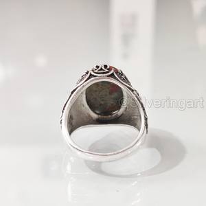 Anillo para hombre al por mayor, unakita natural, jaspe, piedra preciosa, anillo de todos los tamaños, joyería de Navidad otomana, anillo de Plata de Ley 925 - Product Image 6