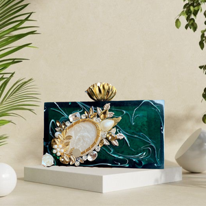 Bestseller handmade resin <b>clutch</b> elegant style glossy texture women <b>bag</b> for wedding and festive - Product Image 1