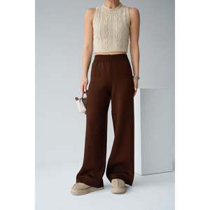 Pantalones de Punto Color Café Amargo - Product Image 5