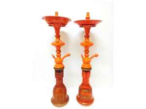 Mini juego de Cachimba de acero inoxidable egipcio de lujo de alta calidad con acabado de espejo, juego completo pintado a mano con lunares coloridos - Product Image 4