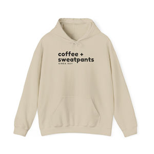 Set Unisex Eco-Friendly con Felpa con Cappuccio e Pantaloni in Tessuto Pesante, Ispirato al Caffè, per Coppie - Product Image 1