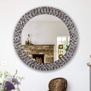 Luxury Mother of Pearl <b>Mirrors</b> Bone Inlay Black & <b>White</b> <b>Mirror</b> Frame Wall <b>Mirror</b> Decoration Made India - Product Image 4