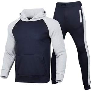 Autumn Men's Sportswear Solid Color Sweatshirt + <b>Pants</b> 2-Piece Casual Track <b>Suits</b> for Winter on Sale - Product Image 5