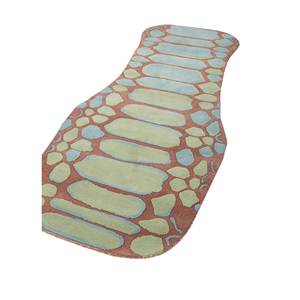 Alfombras de Lana Anudadas a Mano Jaanwar en Rojo y Naranja AIWL-7035 para Uso Doméstico - Product Image 2